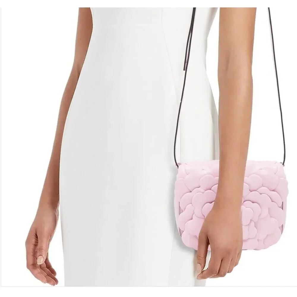 Valentino Garavani Atelier Rose 03 Small Leather Shoulder Bag Ivory Flower $2995